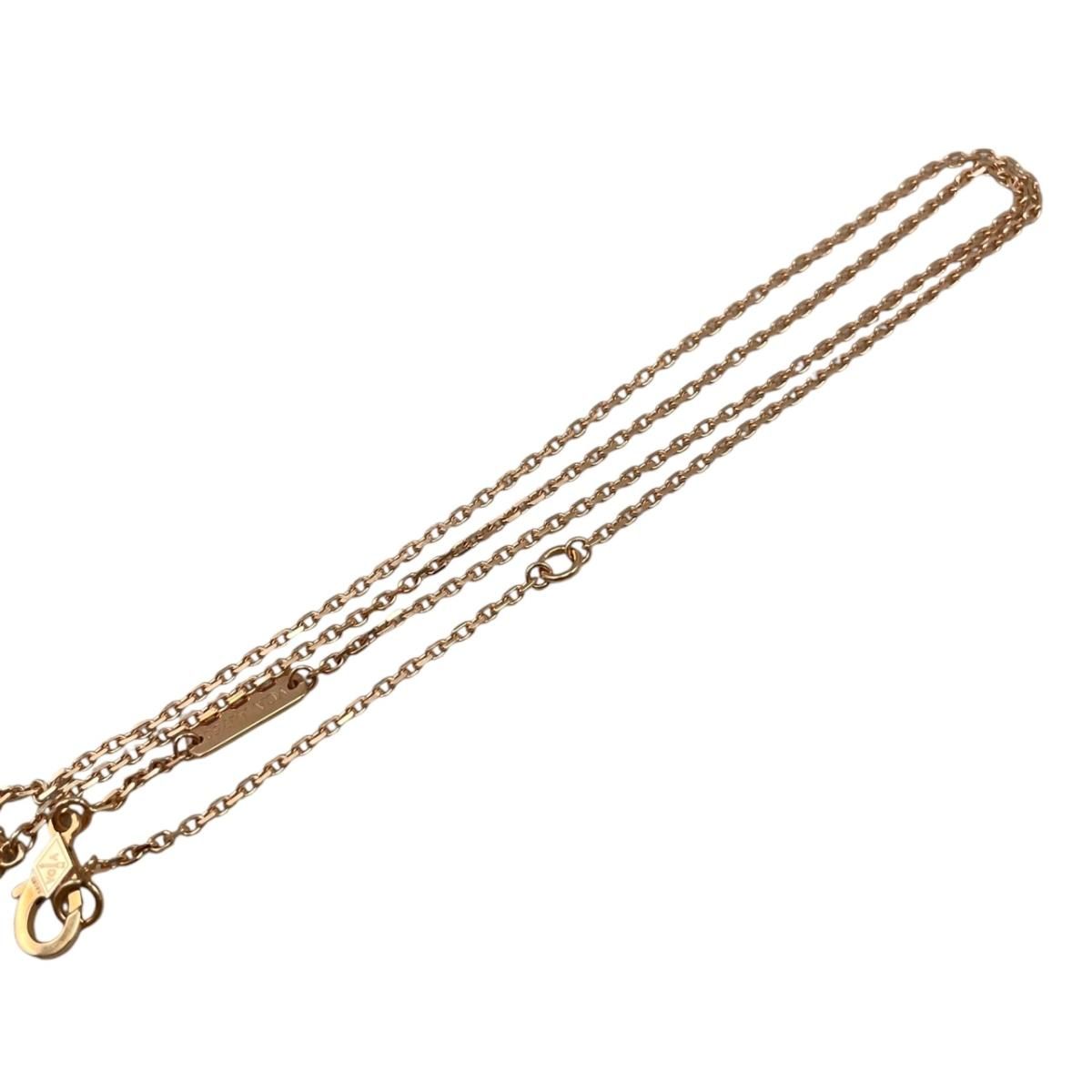 Van Cleef & Arpels Necklace Vintage Alhambra Pendant Rose Gold Gray — view 8