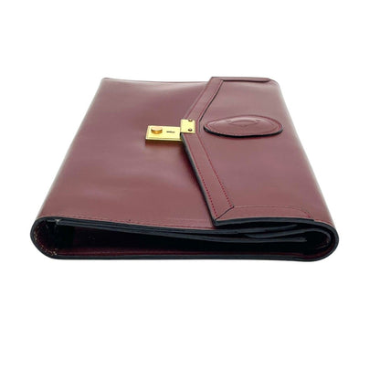 Cartier Must Line Must de Cartier Leather Clutch Handbag Flap Lock 2C Motif — view 5