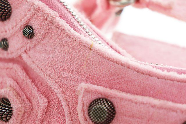 Balenciaga Pink Terry Fabric le Cagole XS Shoulder Bag Fabricle — view 5
