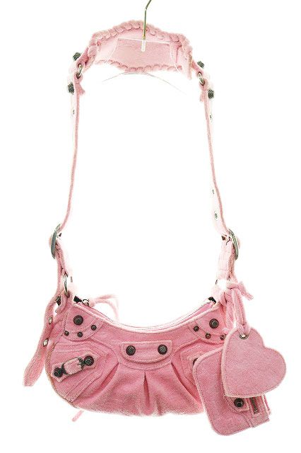 Balenciaga Pink Terry Fabric le Cagole XS Shoulder Bag Fabricle — view 3