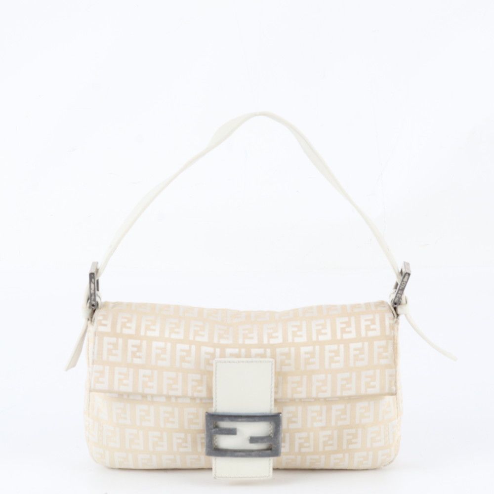 Fendi Zucca Mamma Baguette Bucket Leather Shoulder Bag