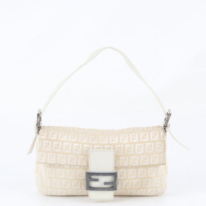 Fendi Zucca Mamma Baguette Bucket Leather Shoulder Bag