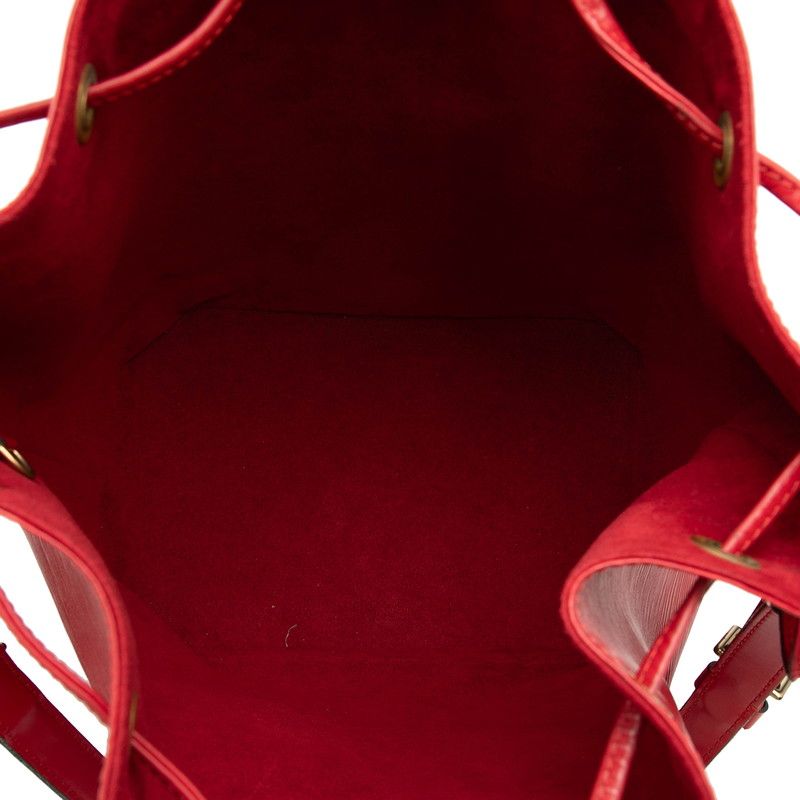 Louis Vuitton Epi Noe Shoulder Bag Drawstring Castilian Red Leather — view 6