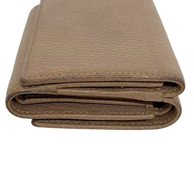 Gucci Trifold Wallet Compact GG Marmont Leather Beige — view 8