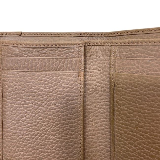 Gucci Trifold Wallet Compact GG Marmont Leather Beige — view 6
