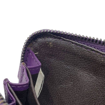 Bottega Veneta Coin Purse L-shaped Zipper Intrecciato Leather Purple — view 6