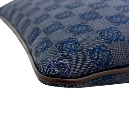 Loewe Shoulder Bag Repeat Anagram Crossbody 330.80.003 Canvas Leather Navy Blue — view 3