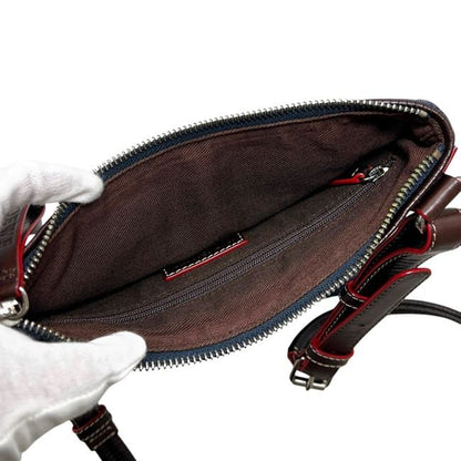 Loewe Shoulder Bag Repeat Anagram Crossbody 330.80.003 Canvas Leather Navy Blue — view 5