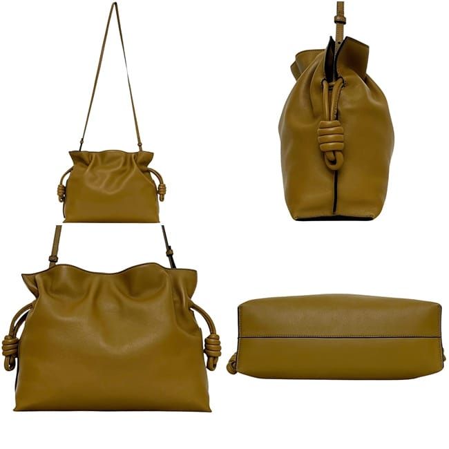 Loewe Shoulder Bag Flamenco Clutch Leather Brown — view 2