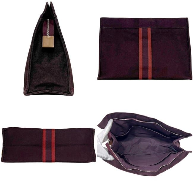Hermes Fourre Tout Clutch Cotton Bordeaux — view 2