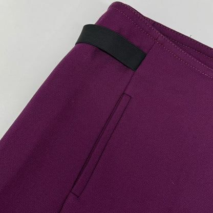 Gucci Zu 024 Purple Wool Leather Skirt 40 — view 7