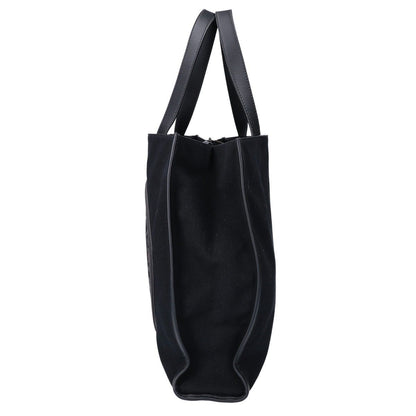 Fendi Rubber Logo Canvas Leather Tote Bag — view 2