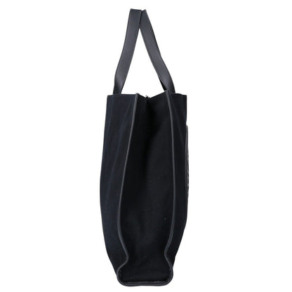 Fendi Rubber Logo Canvas Leather Tote Bag — view 4