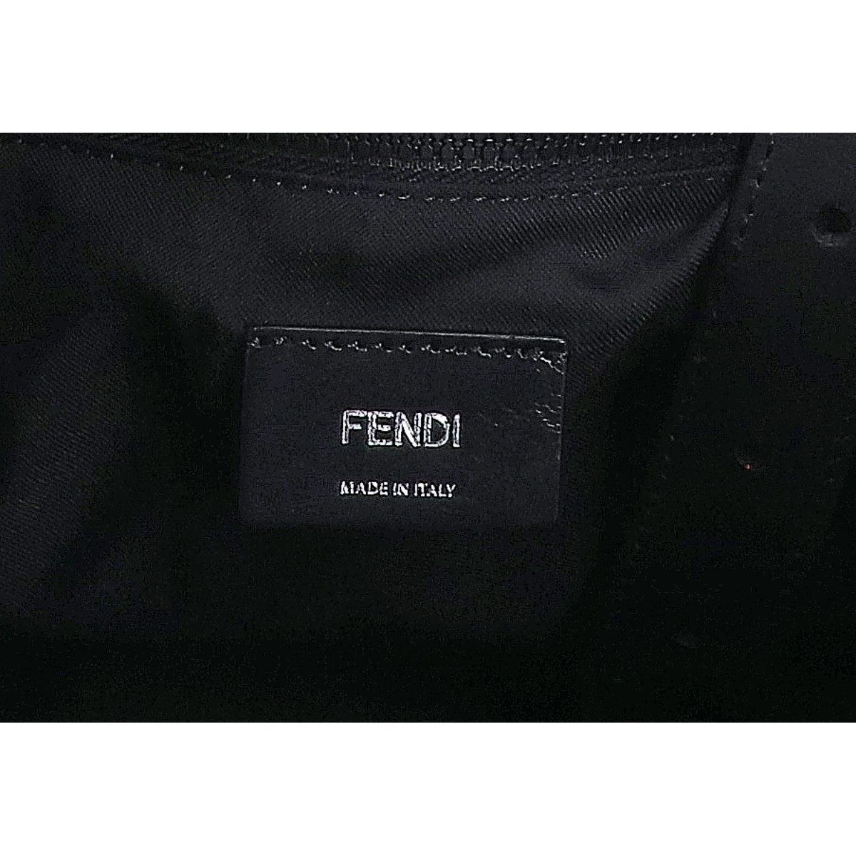 Fendi Rubber Logo Canvas Leather Tote Bag — view 7