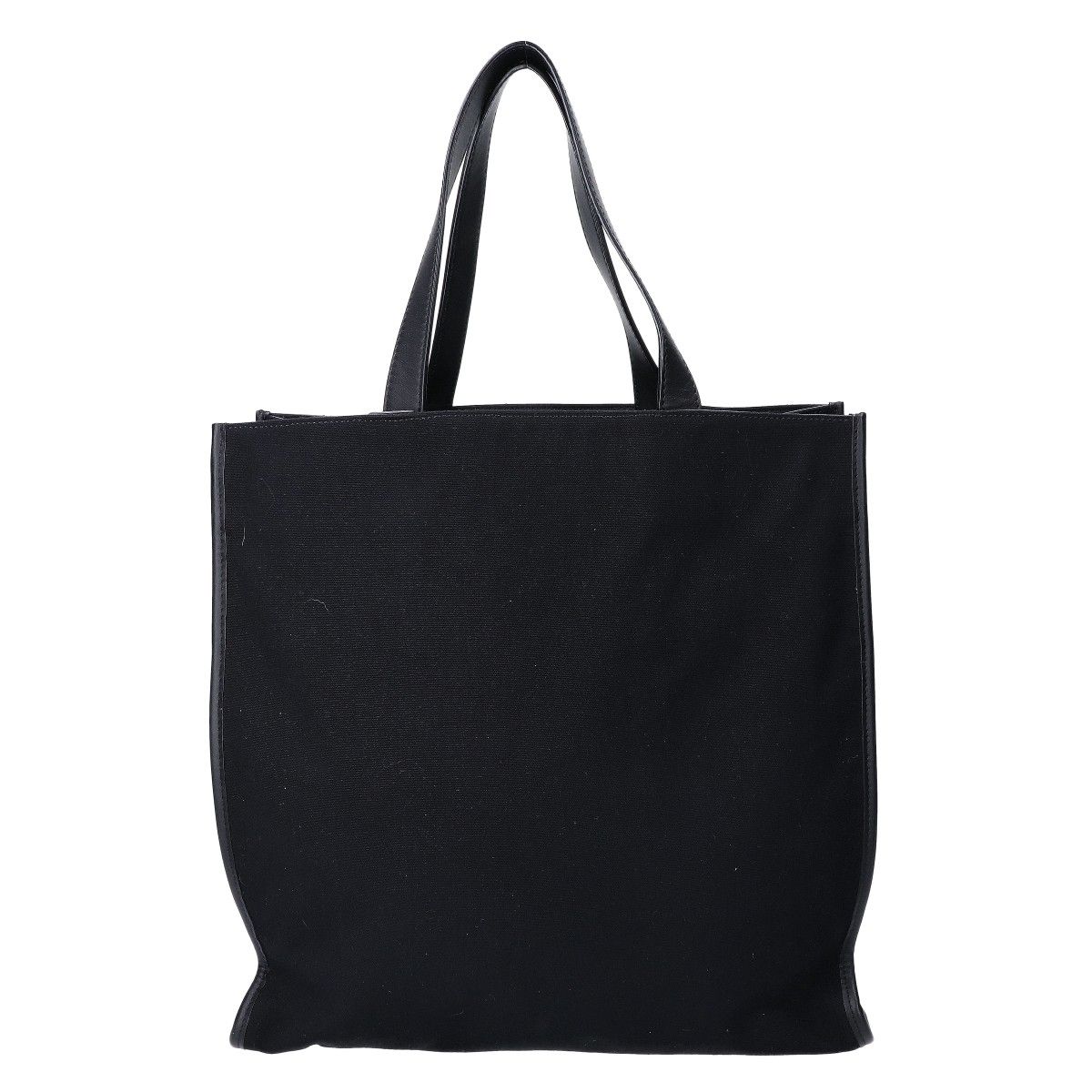 Fendi Rubber Logo Canvas Leather Tote Bag — view 3