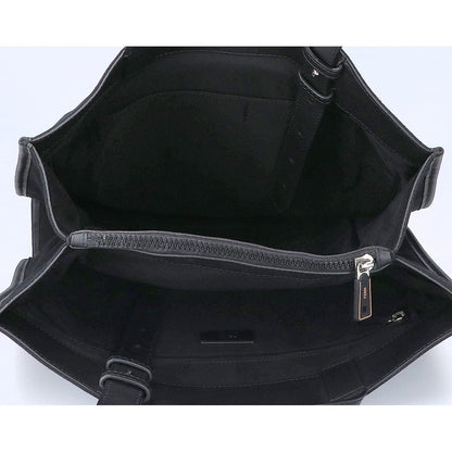 Fendi Rubber Logo Canvas Leather Tote Bag — view 6