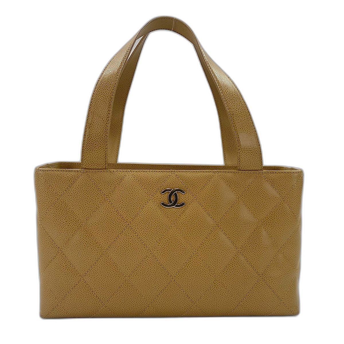 Chanel Tote Bag Quilted Beige