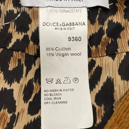 Dolce & Gabbana Jacket S Brown Beige Long Sleeve Corduroy Knit Spring Fall 38 — view 4