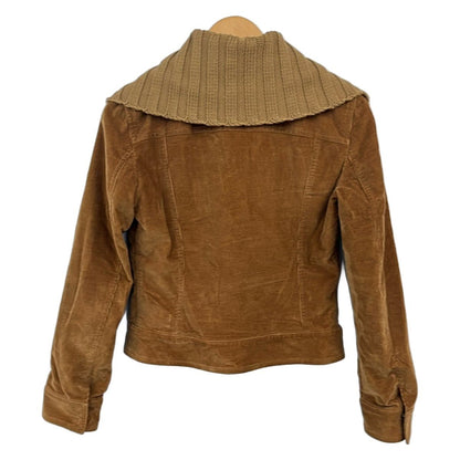 Dolce & Gabbana Jacket S Brown Beige Long Sleeve Corduroy Knit Spring Fall 38 — view 2