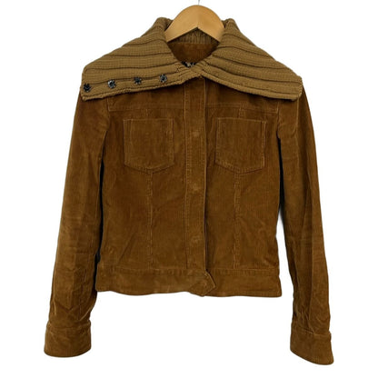 Dolce & Gabbana Jacket S Brown Beige Long Sleeve Corduroy Knit Spring Fall 38