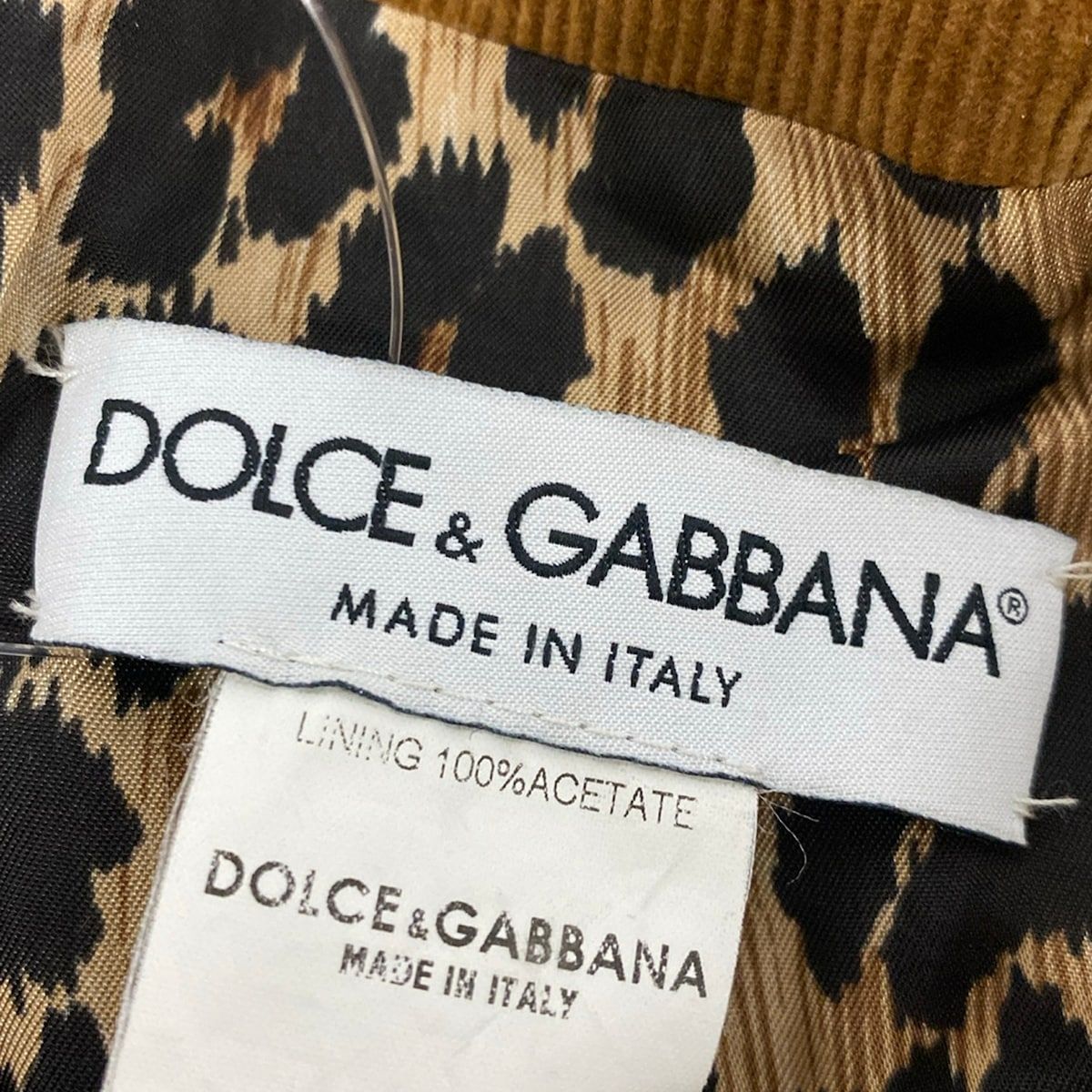 Dolce & Gabbana Jacket S Brown Beige Long Sleeve Corduroy Knit Spring Fall 38 — view 3