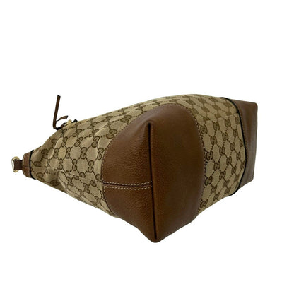Gucci GG Pattern Canvas Leather 2-Way Shoulder Bag Tote Brown — view 7