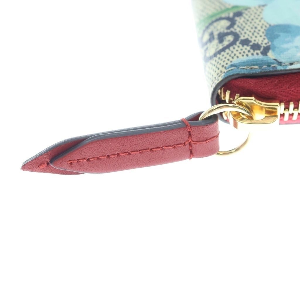 Gucci GG Blooms Compact Wallet Floral Bifold Blue Beige — view 5