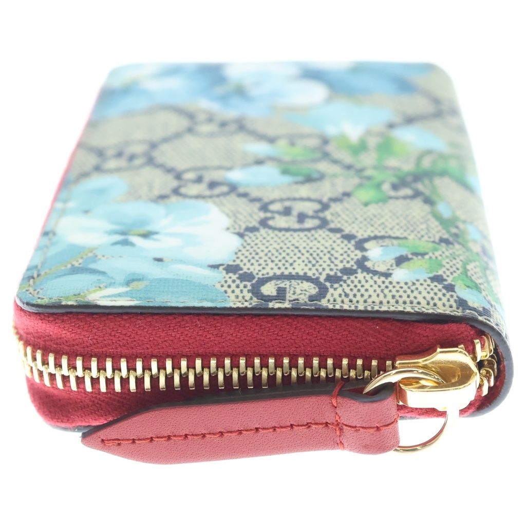 Gucci GG Blooms Compact Wallet Floral Bifold Blue Beige — view 3