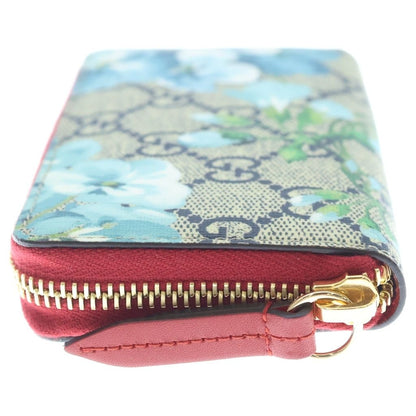 Gucci GG Blooms Compact Wallet Floral Bifold Blue Beige — view 3