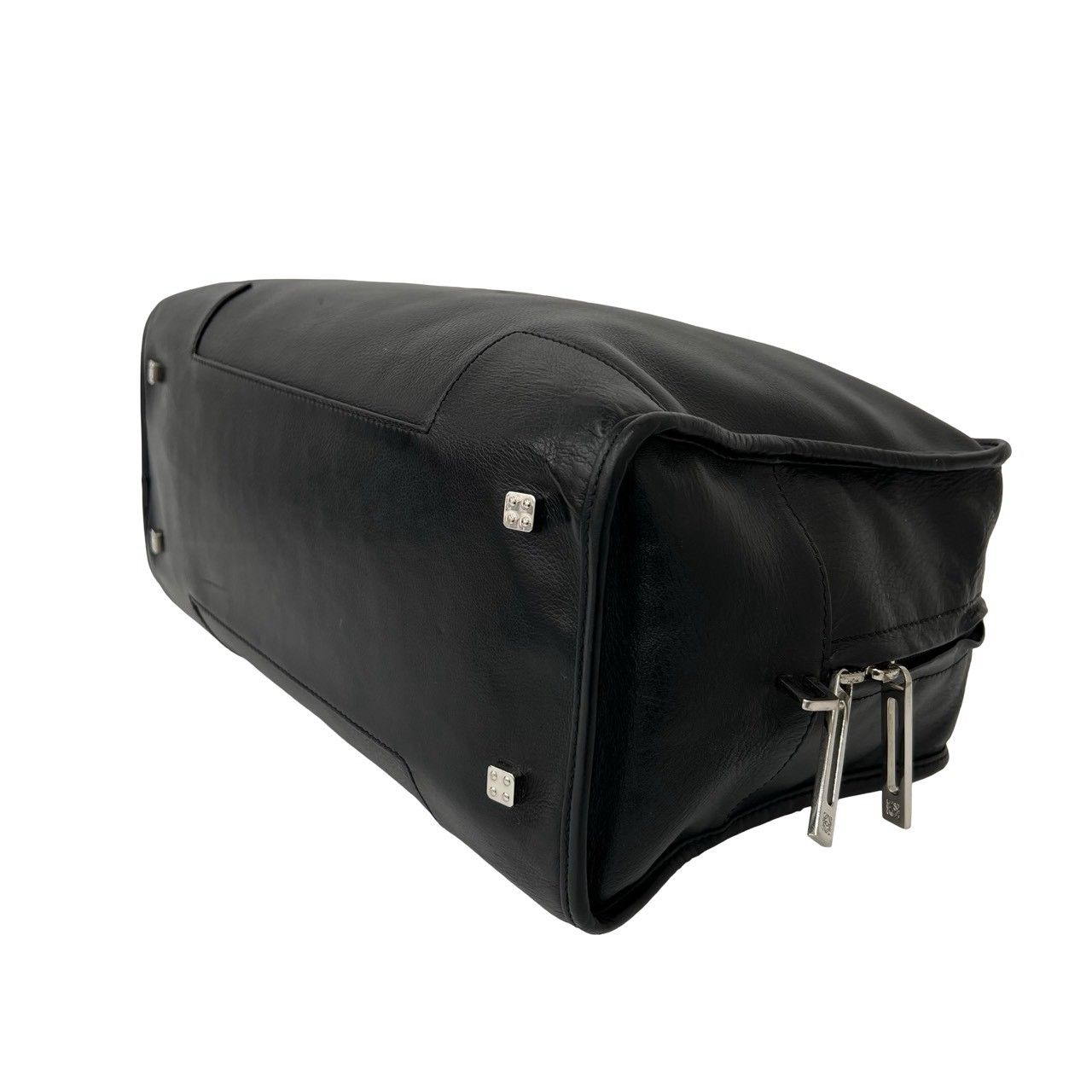 Loewe Amazona 36 Anagram Logo Leather Mini Boston Bag Tote Black — view 8