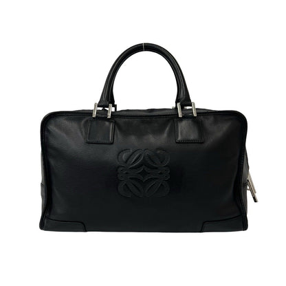 Loewe Amazona 36 Anagram Logo Leather Mini Boston Bag Tote Black — view 3