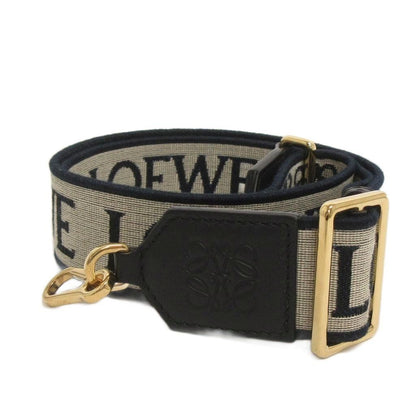 Loewe Anagram Logo Shoulder Strap Bag Jacquard Leather Beige Navy