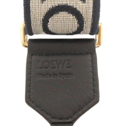 Loewe Anagram Logo Shoulder Strap Bag Jacquard Leather Beige Navy — view 3