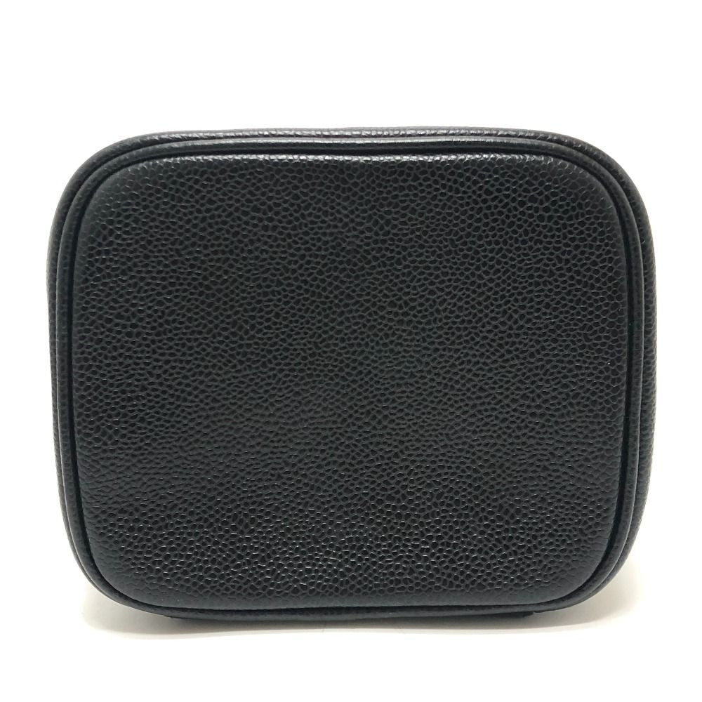 Chanel Handbag CC Logo Vertical Vanity Bag Caviar Leather Black — view 5