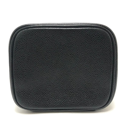 Chanel Handbag CC Logo Vertical Vanity Bag Caviar Leather Black — view 5