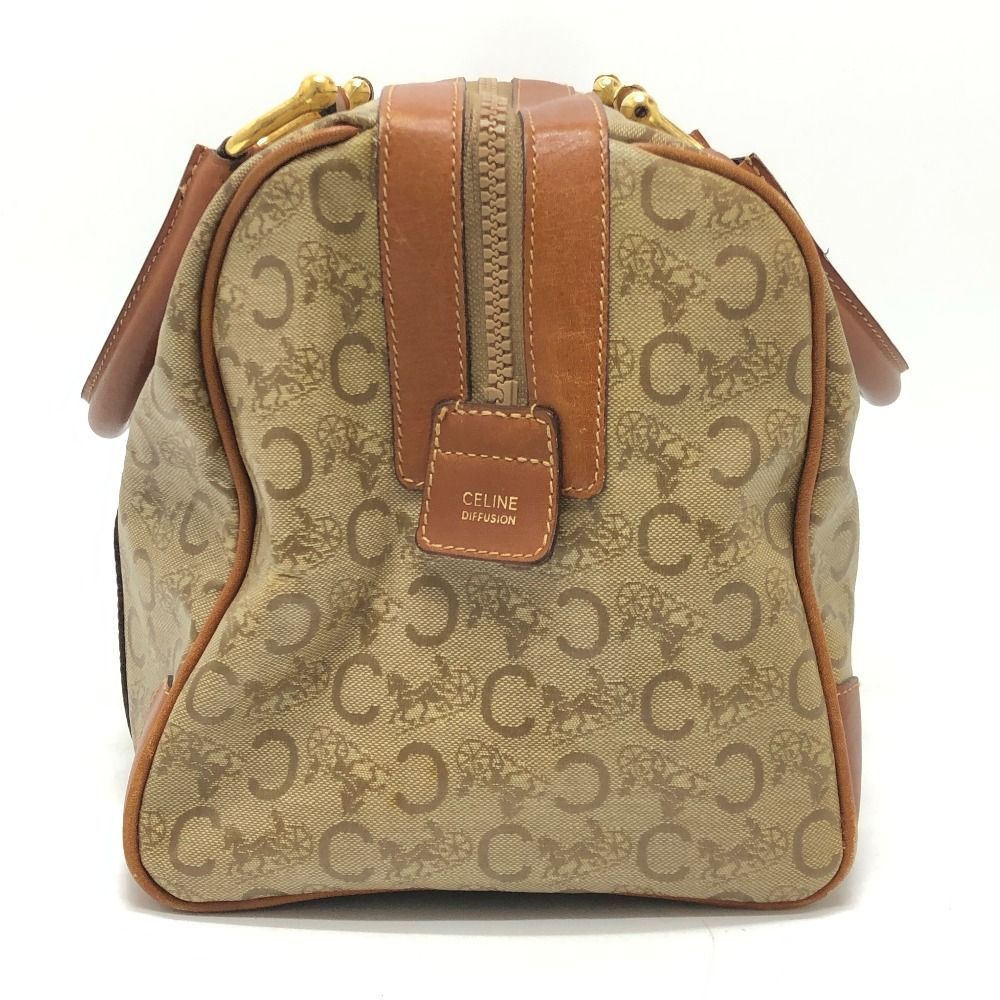 Celine Boston Bag Macadam Pattern Leather Beige — view 2