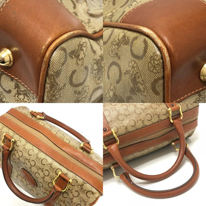 Celine Boston Bag Macadam Pattern Leather Beige — view 7