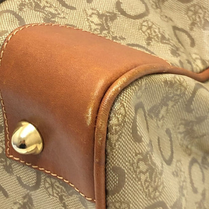 Celine Boston Bag Macadam Pattern Leather Beige — view 5