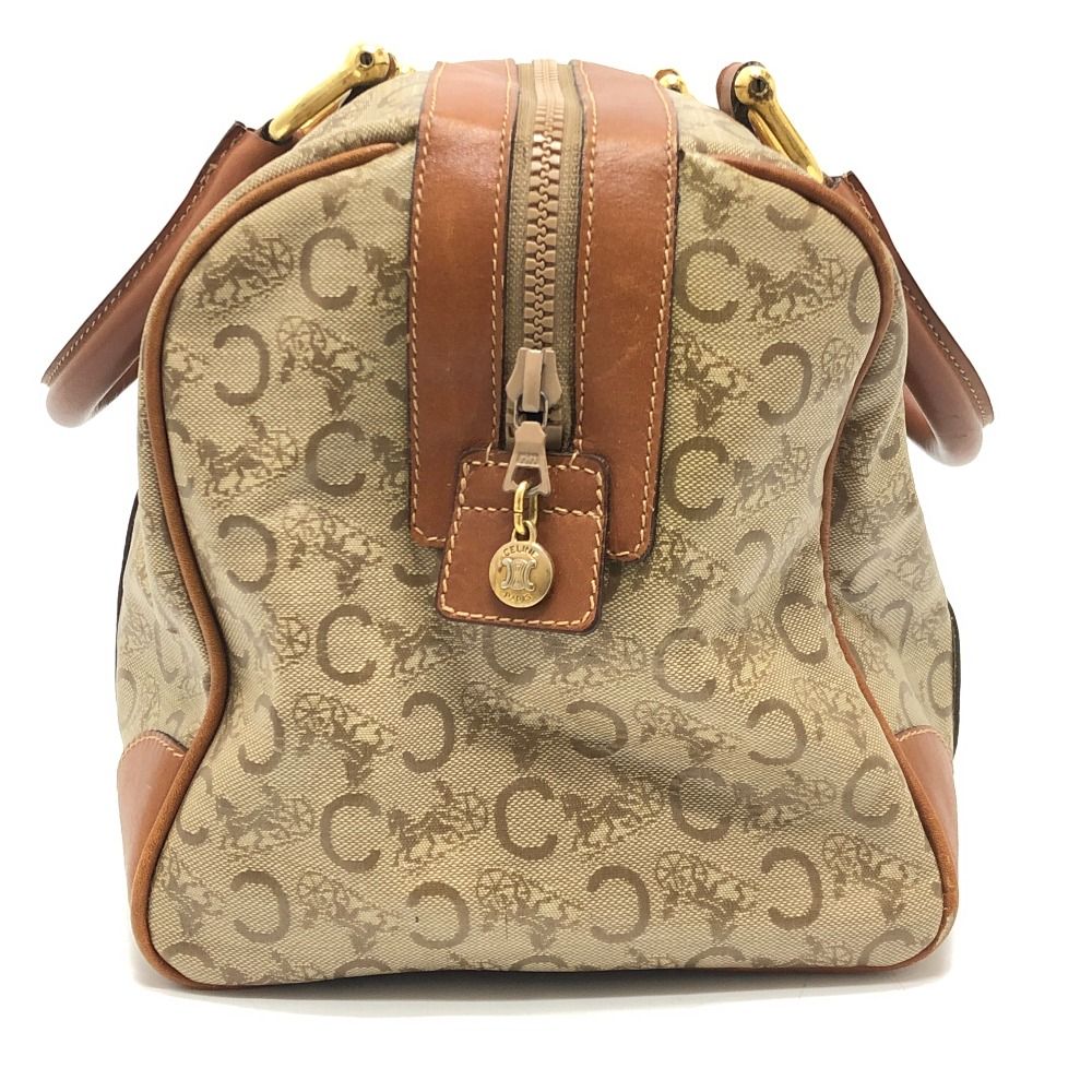 Celine Boston Bag Macadam Pattern Leather Beige — view 3