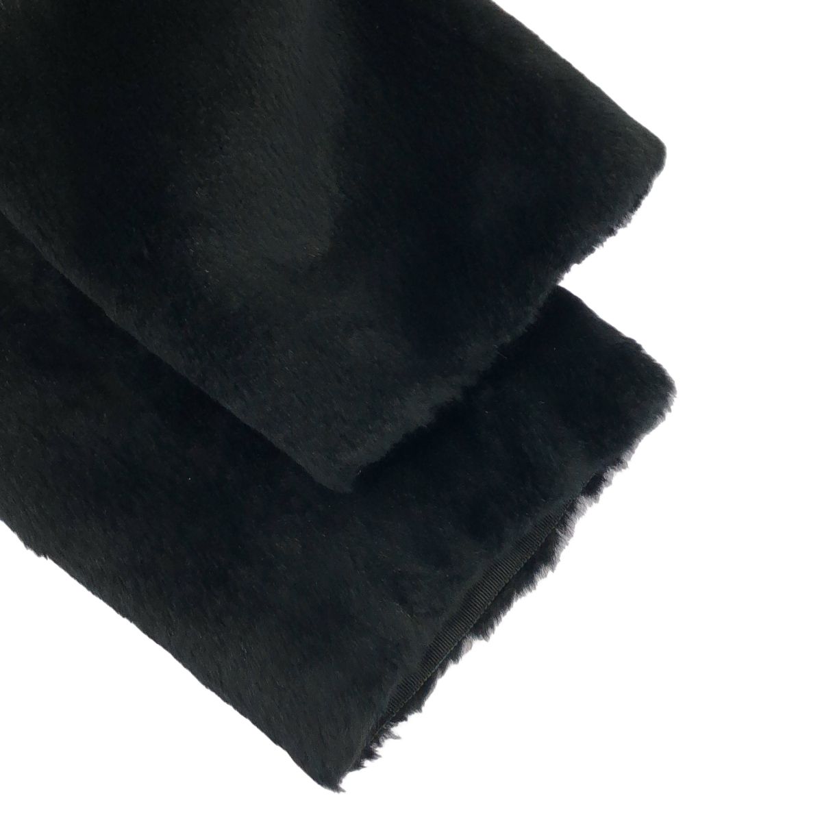 Max Mara Studio Rabbit Fur Coat Black 40 — view 5