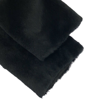 Max Mara Studio Rabbit Fur Coat Black 40 — view 5
