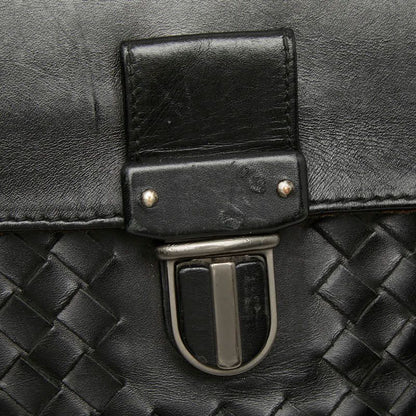 Bottega Veneta Intrecciato Briefcase Business Black Leather — view 8