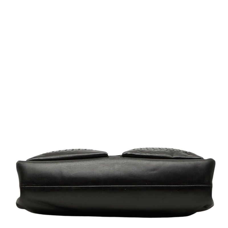 Bottega Veneta Intrecciato Briefcase Business Black Leather — view 3