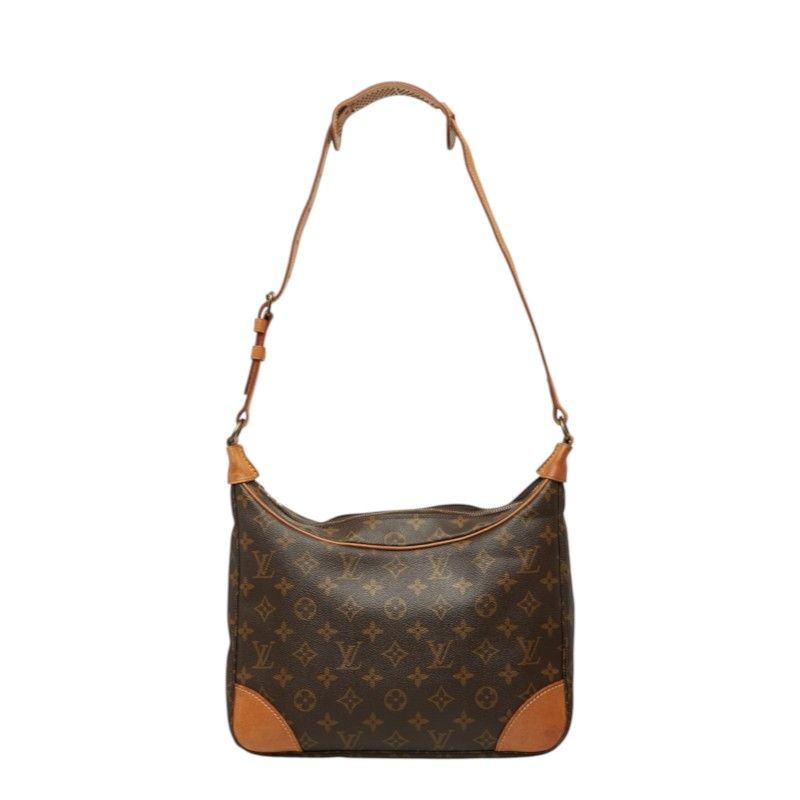 Louis Vuitton Monogram Boulogne 30 Shoulder Bag Brown Leather