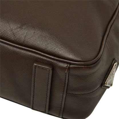 Prada Business Briefcase Brown Saffiano Leather — view 4