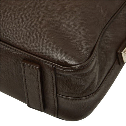 Prada Business Briefcase Brown Saffiano Leather — view 6