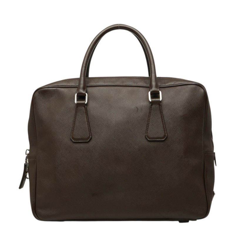 Prada Business Briefcase Brown Saffiano Leather