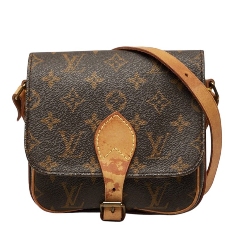 Louis Vuitton Monogram Mini Cartesiere Crossbody Shoulder Bag Brown Leather