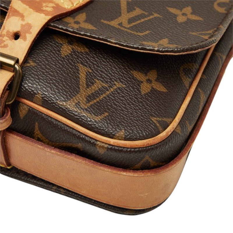Louis Vuitton Monogram Mini Cartesiere Crossbody Shoulder Bag Brown Leather — view 4