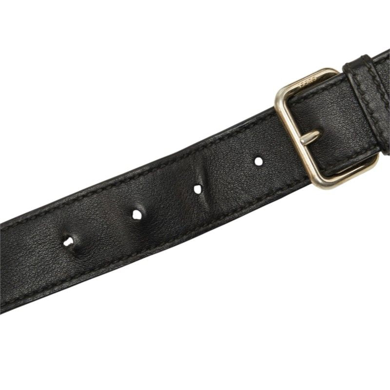 Gucci Guccissima Crossbody Shoulder Bag Black Leather — view 8